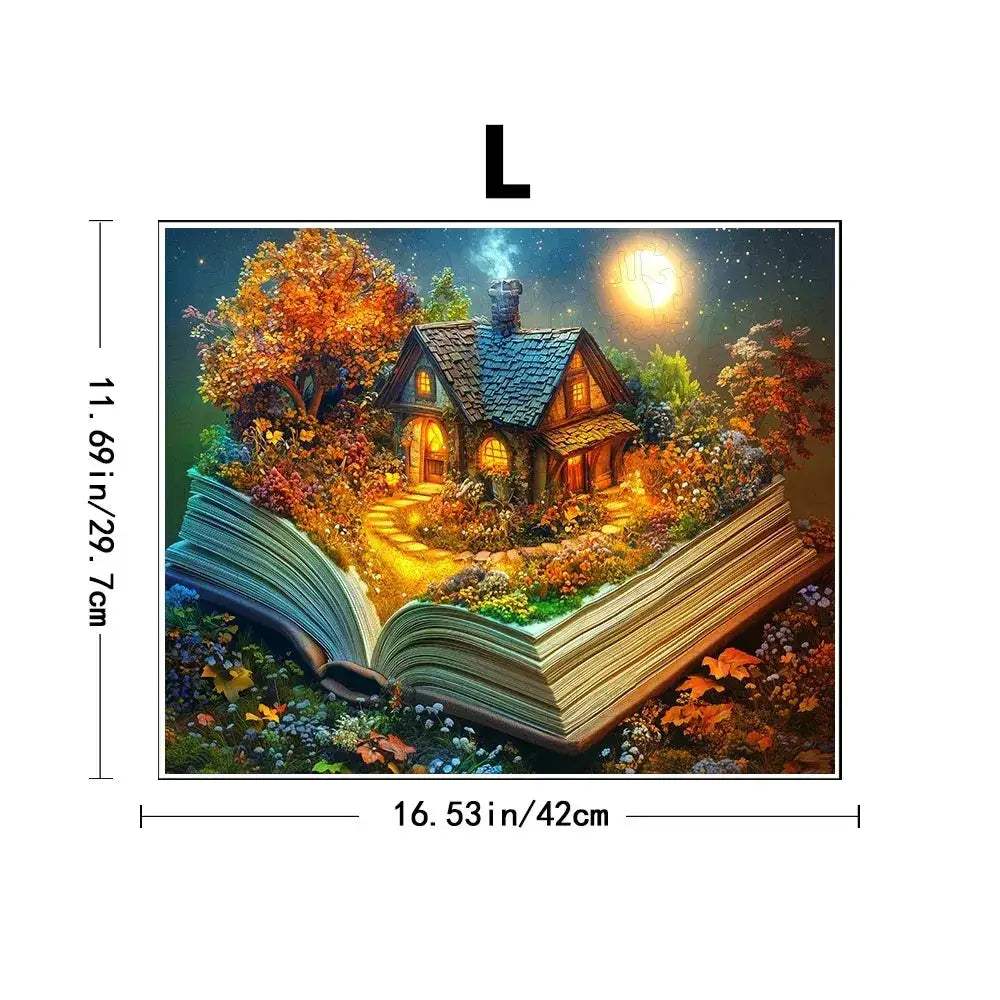 3D Wooden Puzzle Book Scene Educational for Montessori Learning - ToylandEU