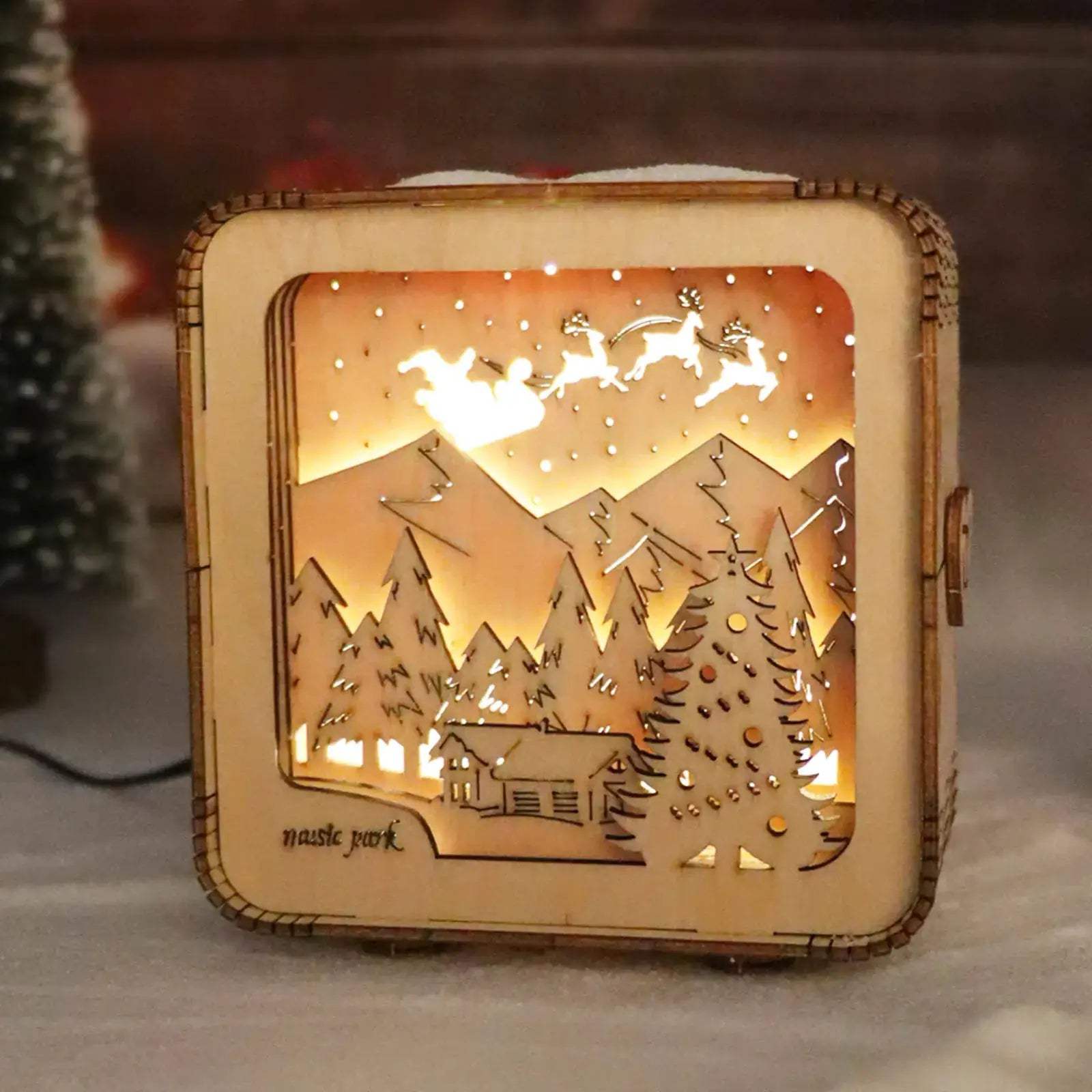3D Wooden Puzzle Castle Night Light Desk Decor Gift - ToylandEU