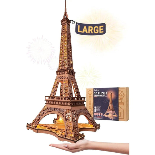  3D Wooden Puzzle Eiffel Tower LED Light Gift Idea -  ToylandEU™