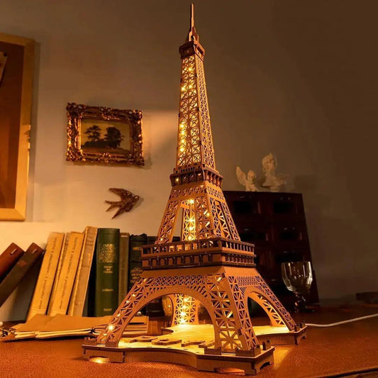  3D Wooden Puzzle Eiffel Tower LED Light Gift Idea -  ToylandEU™