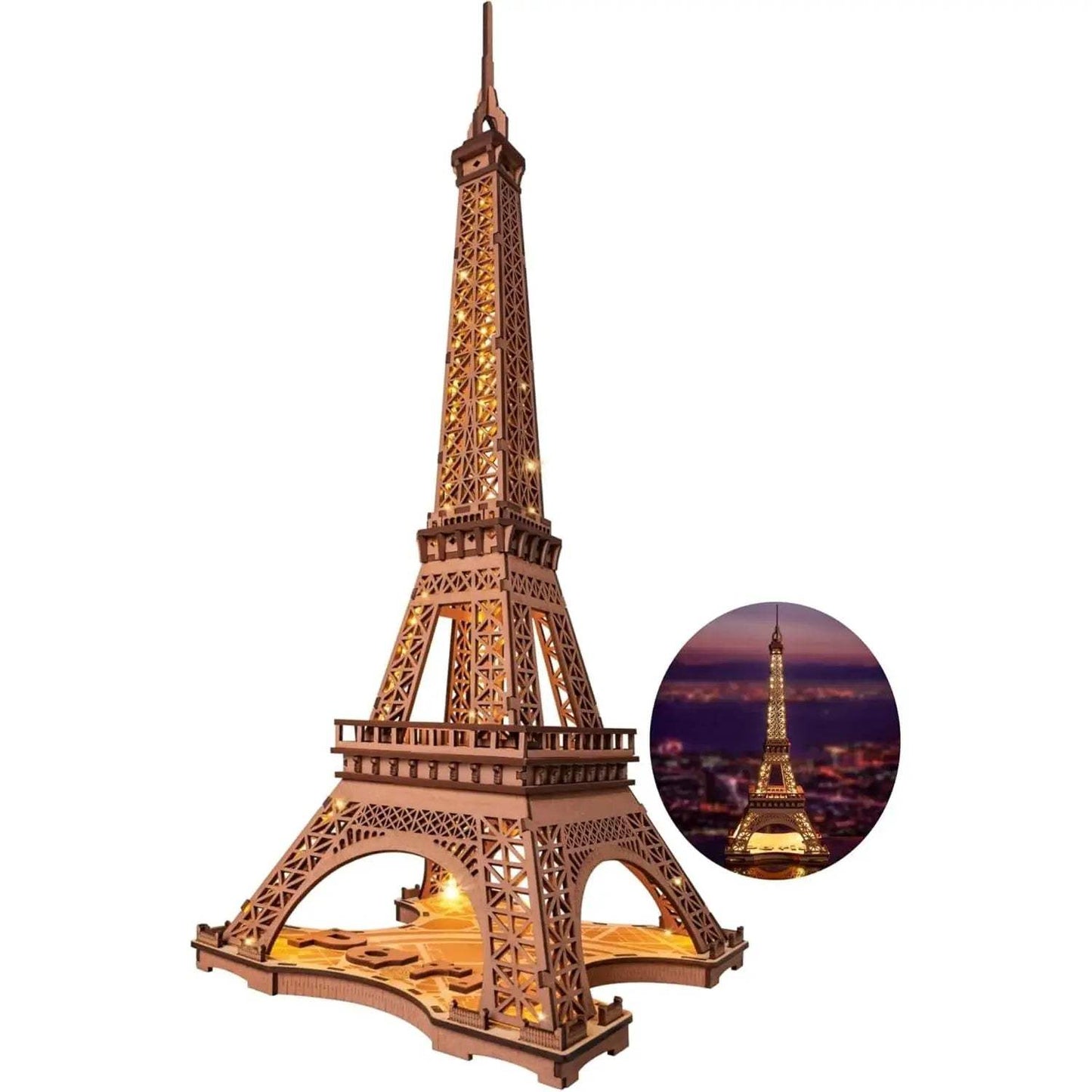  3D Wooden Puzzle Eiffel Tower LED Light Gift Idea -  ToylandEU™