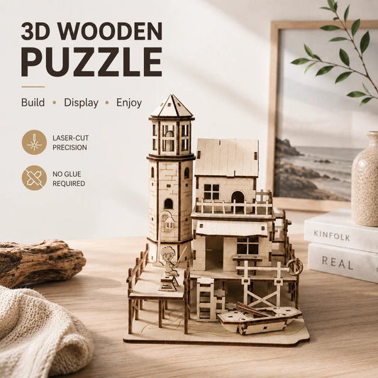  3D Wooden Puzzle | Fishermans Hut Theme | Toylandeu™ 