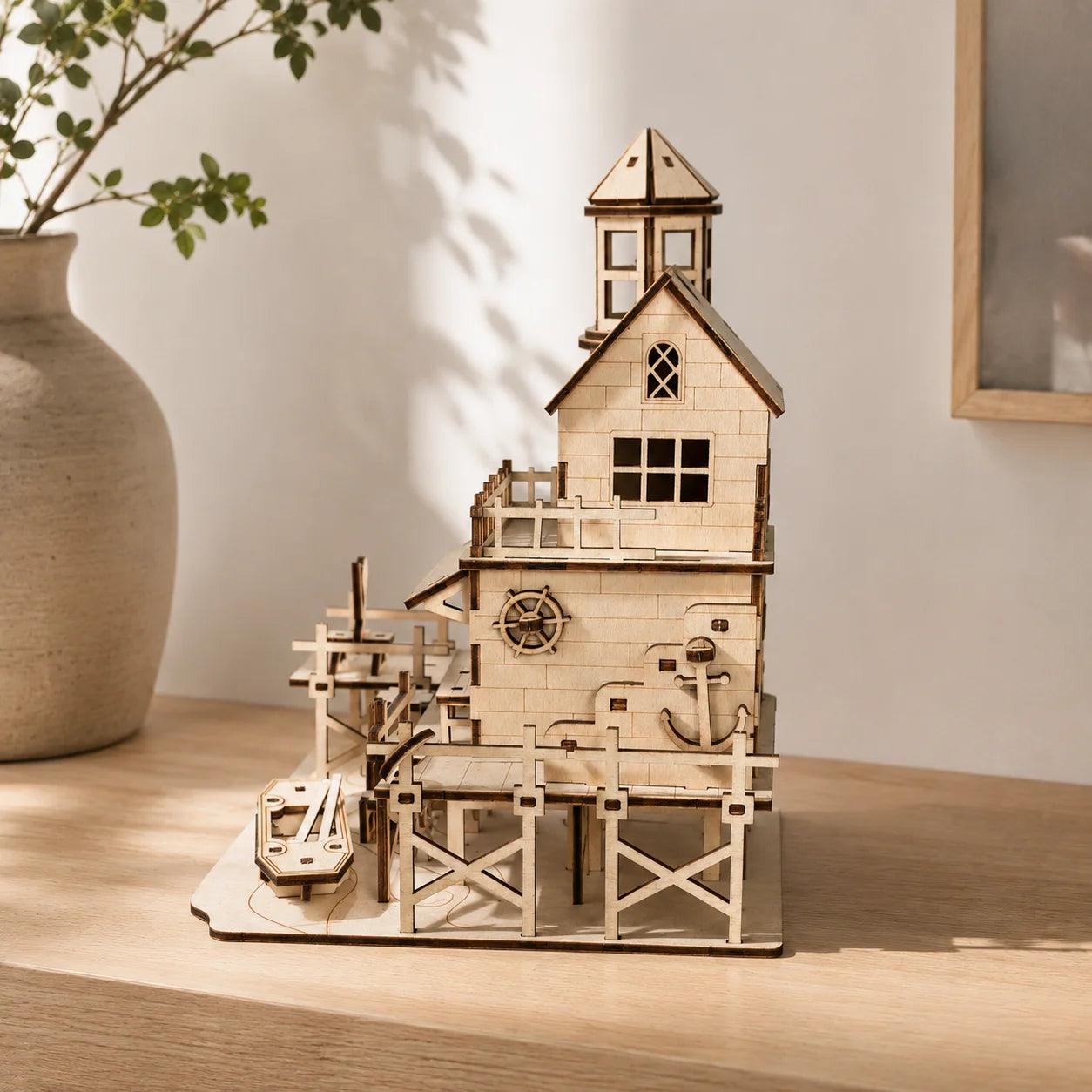  3D Wooden Puzzle | Fishermans Hut Theme | Toylandeu™ 