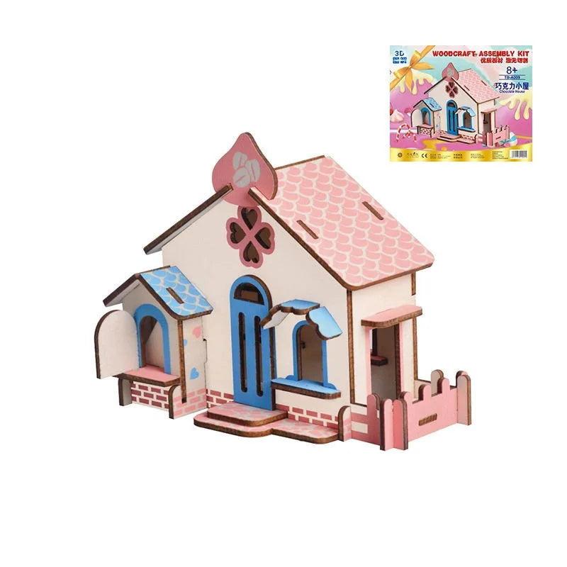  3D Wooden Puzzle | House Villa Model | Toylandeu™ 