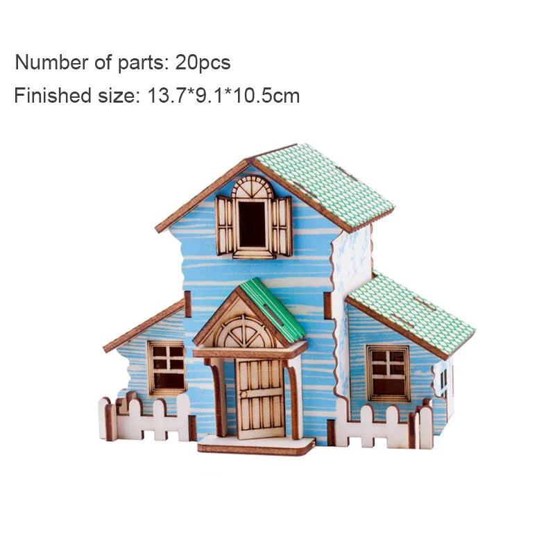  3D Wooden Puzzle | House Villa Model | Toylandeu™ 