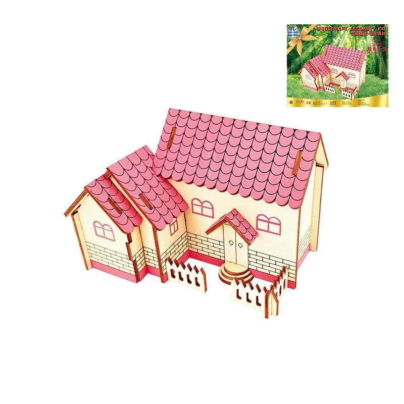  3D Wooden Puzzle | House Villa Model | Toylandeu™ 