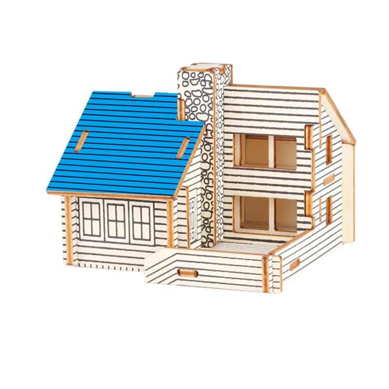  3D Wooden Puzzle | House Villa Model | Toylandeu™ 