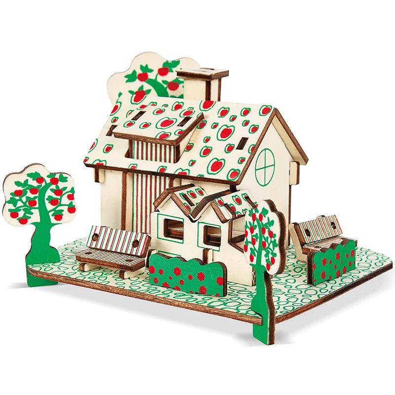  3D Wooden Puzzle | House Villa Model | Toylandeu™ 
