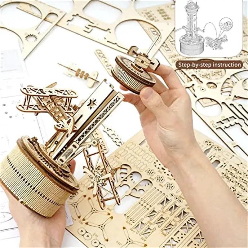  3D Wooden Puzzle Kit For Adults With DIY Music Box -  ToylandEU™