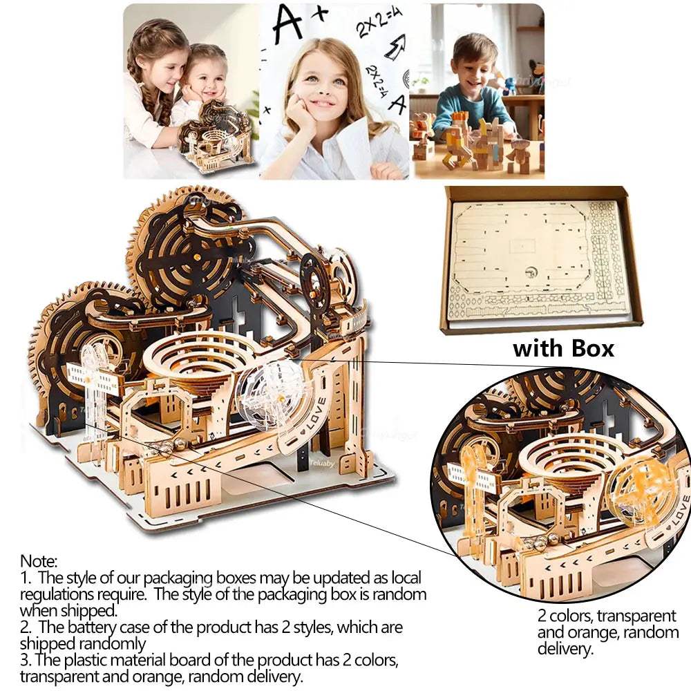 3D Wooden Puzzle Marble Run Kit Builds Steam Skills -  ToylandEU™