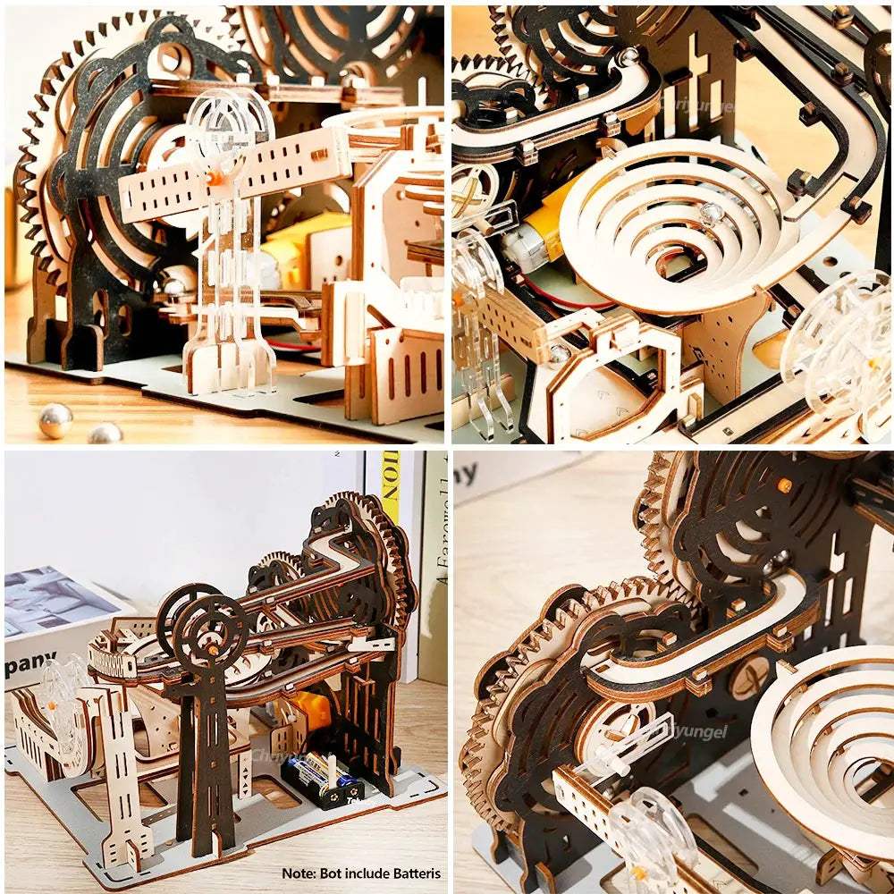  3D Wooden Puzzle Marble Run Kit Builds Steam Skills -  ToylandEU™