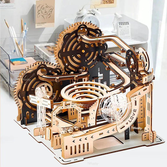  3D Wooden Puzzle Marble Run Kit Builds Steam Skills -  ToylandEU™