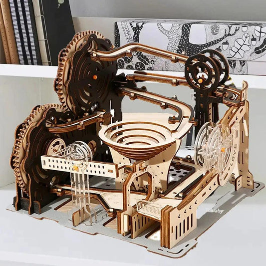  3D Wooden Puzzle Marble Run Kit Builds Steam Skills -  ToylandEU™