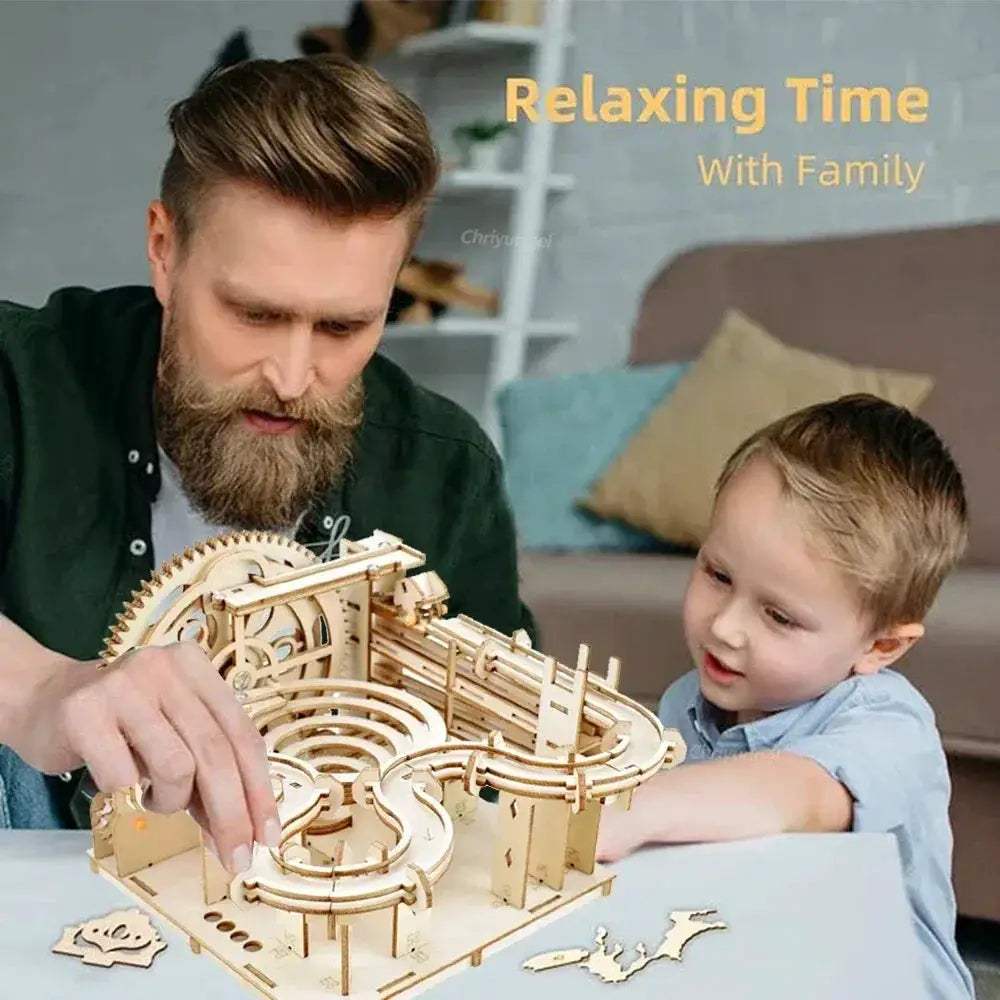 3D Wooden Puzzle Marble Run Kit For STEM Learning Fun - ToylandEU