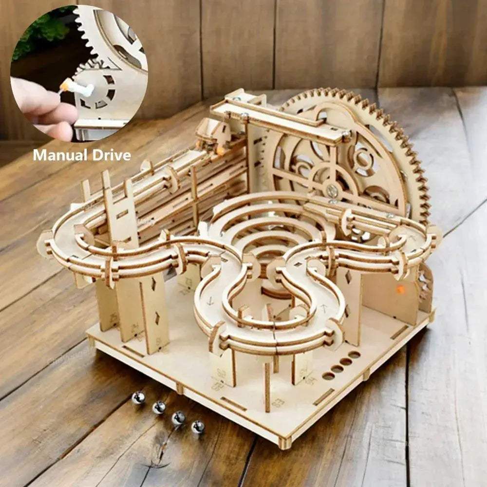 3D Wooden Puzzle Marble Run Kit For STEM Learning Fun - ToylandEU