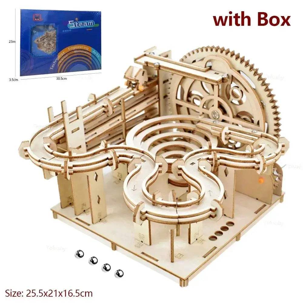 3D Wooden Puzzle Marble Run Kit For STEM Learning Fun - ToylandEU