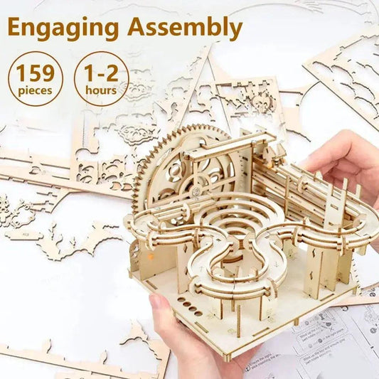  3D Wooden Puzzle Marble Run Kit Hands On STEM Learning -  ToylandEU™