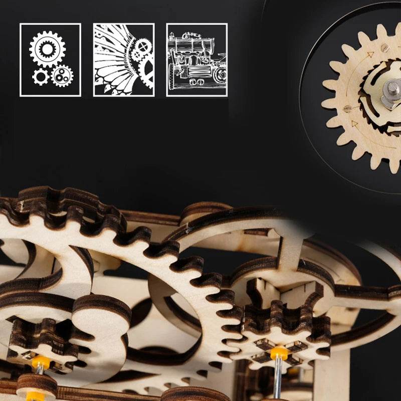 3D Wooden Puzzle Marble Runs Mechanical Puzzles Self Assembly Toy - ToylandEU