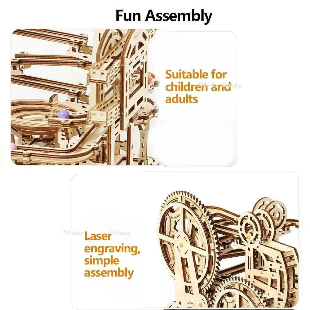  3D Wooden Puzzle Marble Runs for Kids and Adults Gift -  ToylandEU™