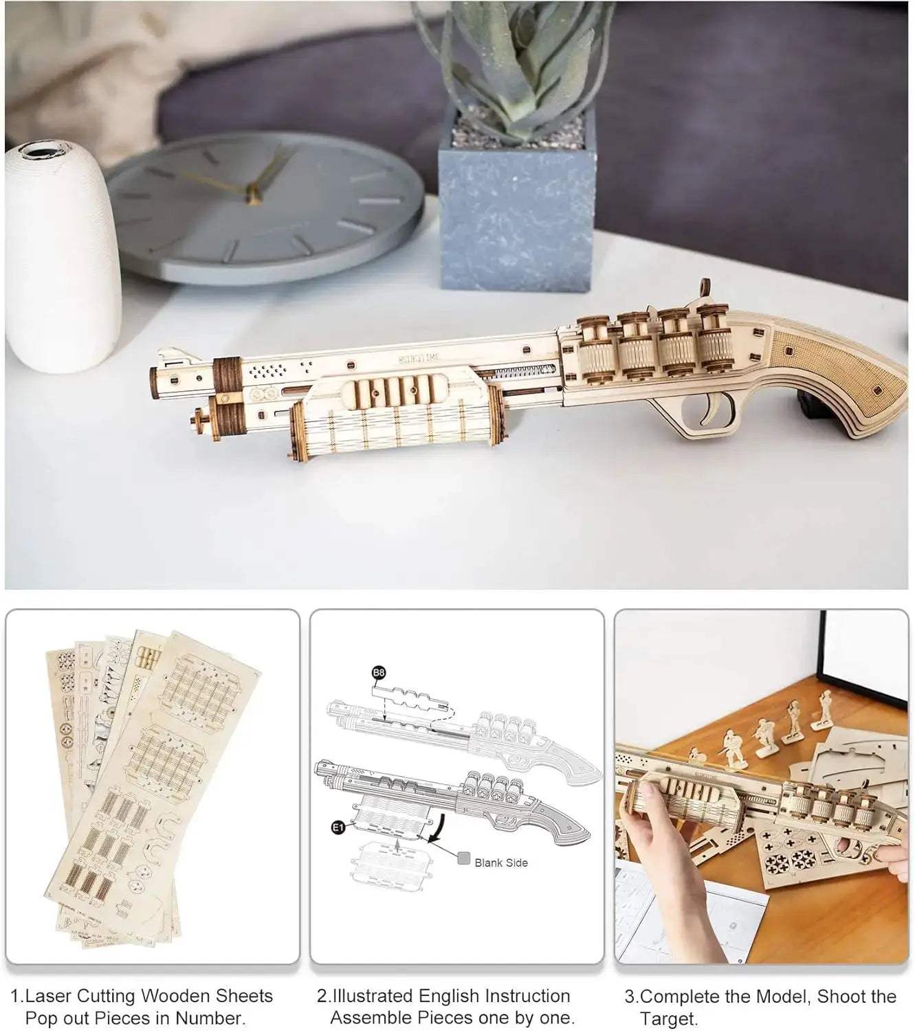 3D Wooden Puzzle Mechanical Model Kit For Teens Educational Build - ToylandEU