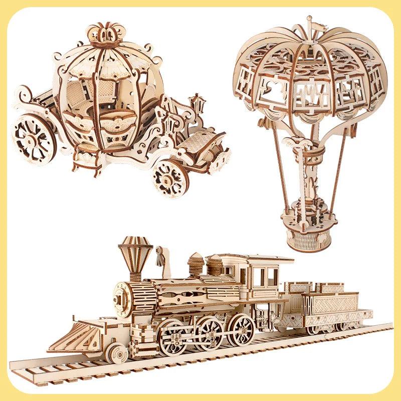  3D Wooden Puzzle | Pumpkin Carriage Model | Toylandeu™ 