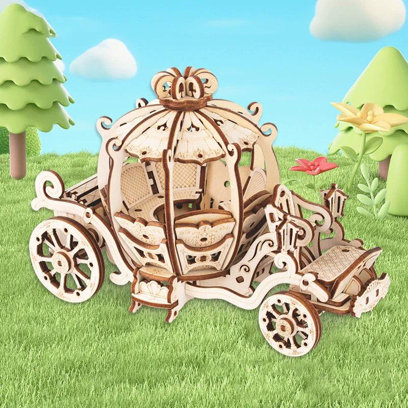  3D Wooden Puzzle | Pumpkin Carriage Model | Toylandeu™ 