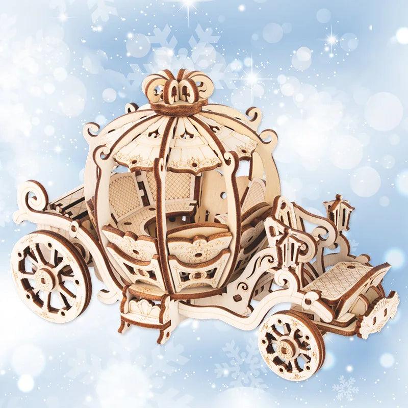  3D Wooden Puzzle | Pumpkin Carriage Model | Toylandeu™ 