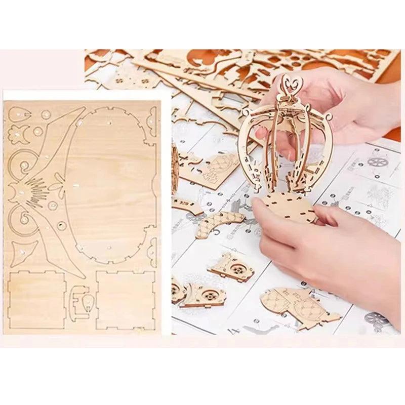  3D Wooden Puzzle | Pumpkin Carriage Model | Toylandeu™ 