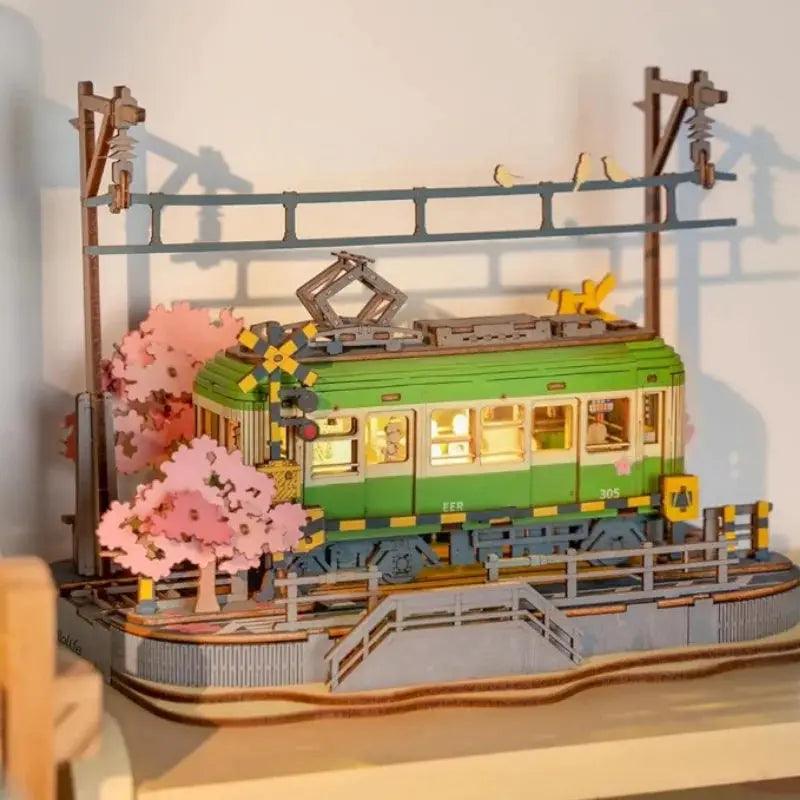  Sakura Journey Tram 3D Wooden Puzzle With LED Lights -  ToylandEU™