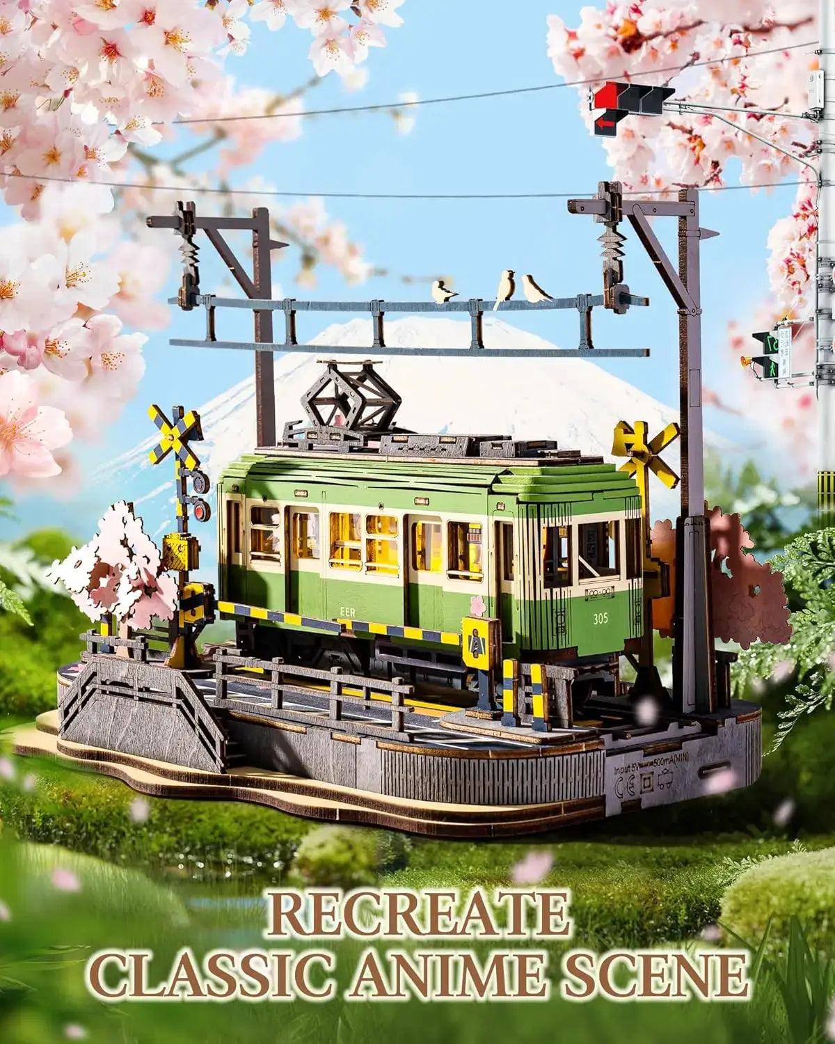  Sakura Journey Tram 3D Wooden Puzzle With LED Lights -  ToylandEU™