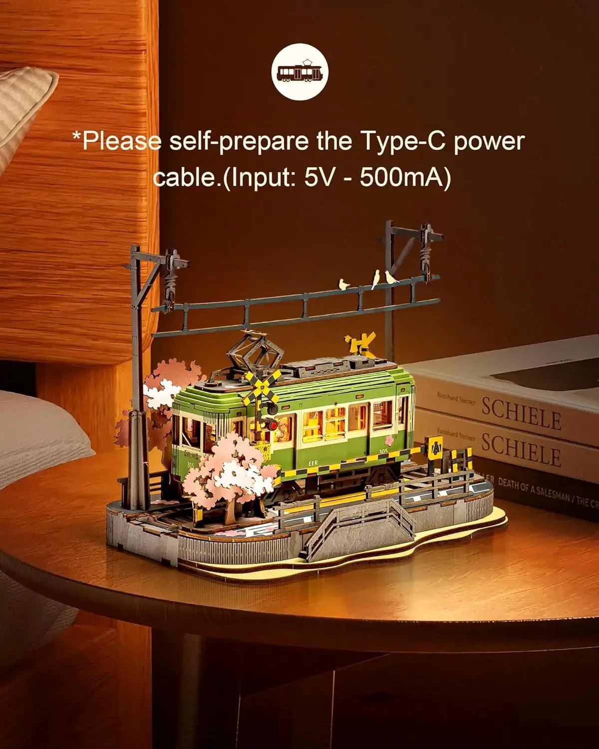  Sakura Journey Tram 3D Wooden Puzzle With LED Lights -  ToylandEU™