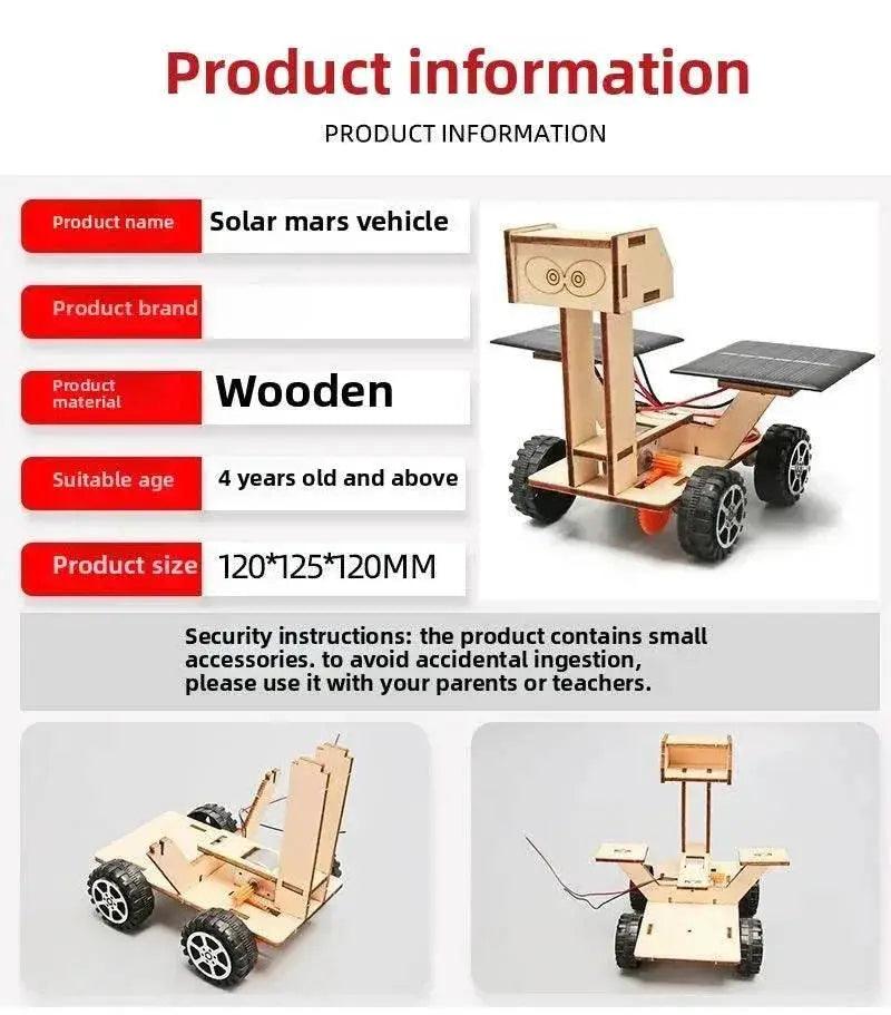  Solar Car Lunar Exploration Vehicle Children’s DIY Hand-Assembled 3D Wooden Puzzle Science and Education Toys -  ToylandEU™