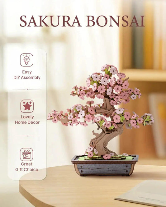  3D Wooden Sakura Bonsai Puzzle Kit Easy Assembly Gift -  ToylandEU™