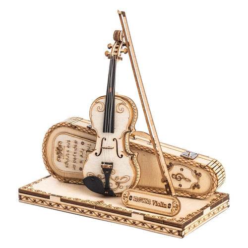 3D Wooden Violin Puzzle Kit - Easy Assembly DIY Gift for Music Lovers - ToylandEU