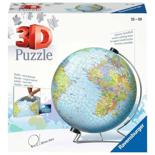  3D World Globe Puzzle With Sturdy Rotating Stand -  ToylandEU™