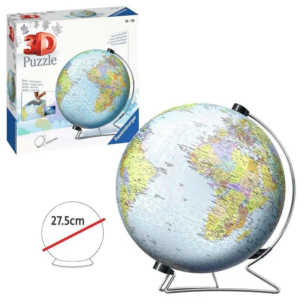  3D World Globe Puzzle With Sturdy Rotating Stand -  ToylandEU™
