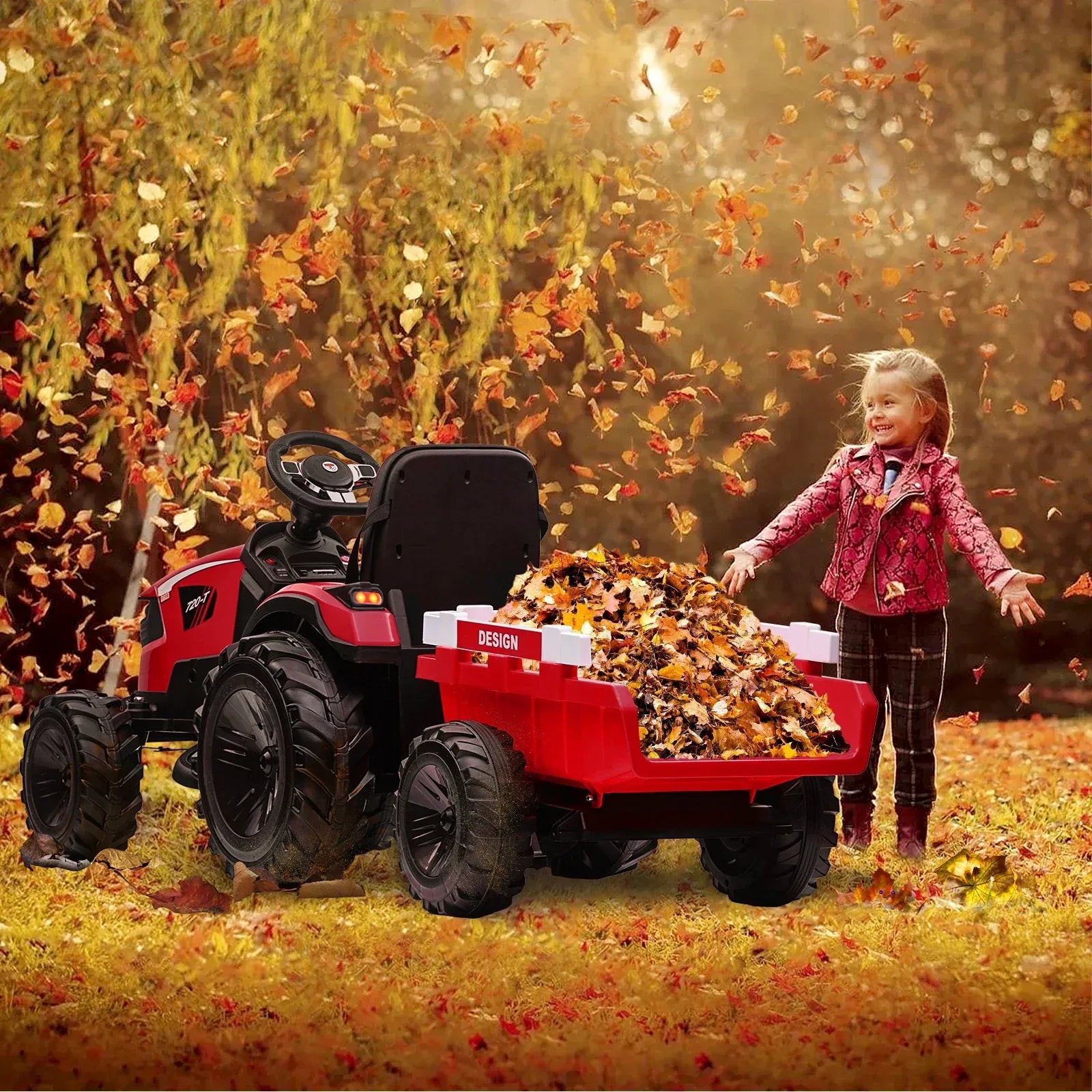 3In1 Ride On Tractor Excavator Bulldozer With Trailer Remote Control - ToylandEU