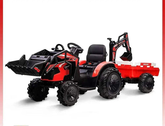  3In1 Ride On Tractor Excavator Bulldozer With Trailer -  ToylandEU™