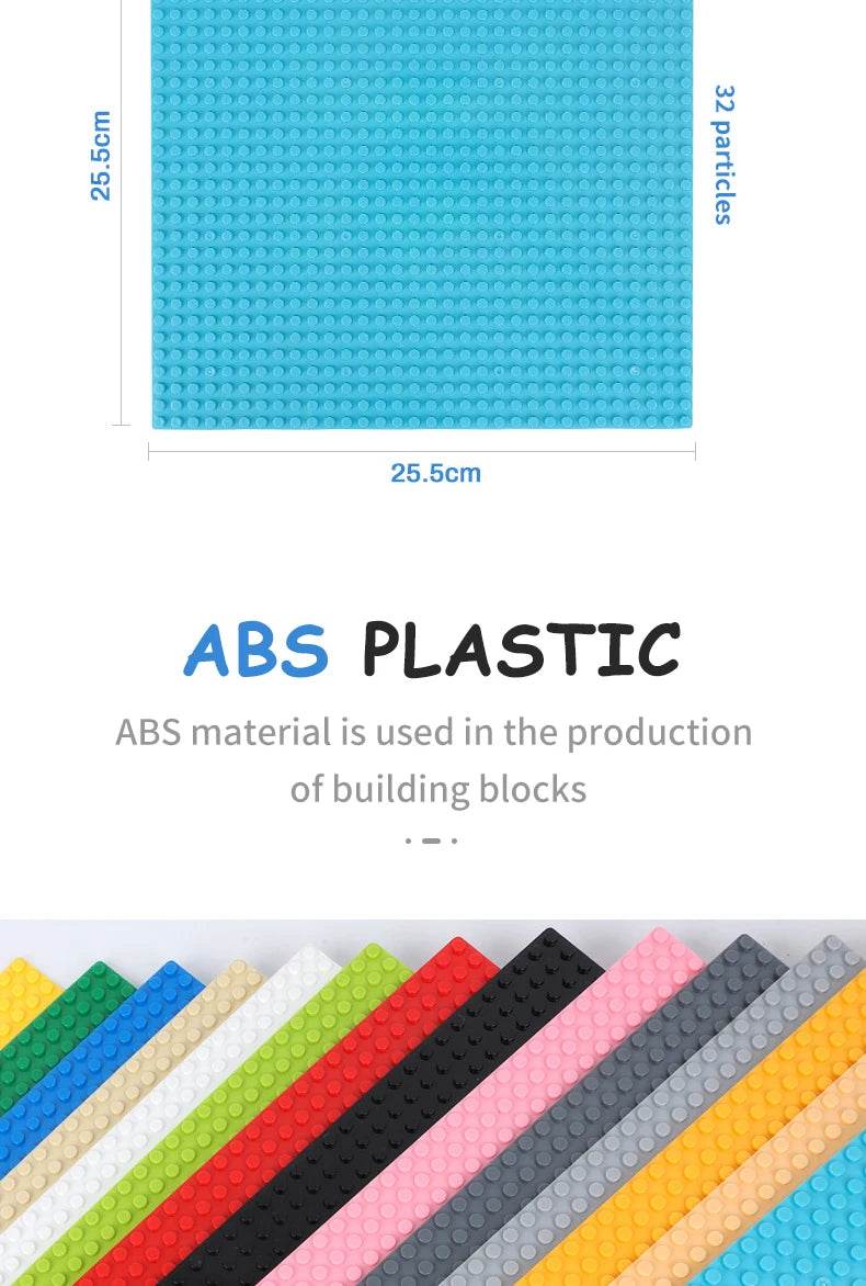 3PCS Classic Baseplate 32*32 16X32 16X16 Dots Building Blocks - ToylandEU