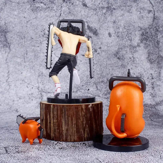 3PCS Denji Pochita Chainsaw Man Anime Mini Figures Set, Chainsaw Man Kawaii Chibi Action Figurines - ToylandEU