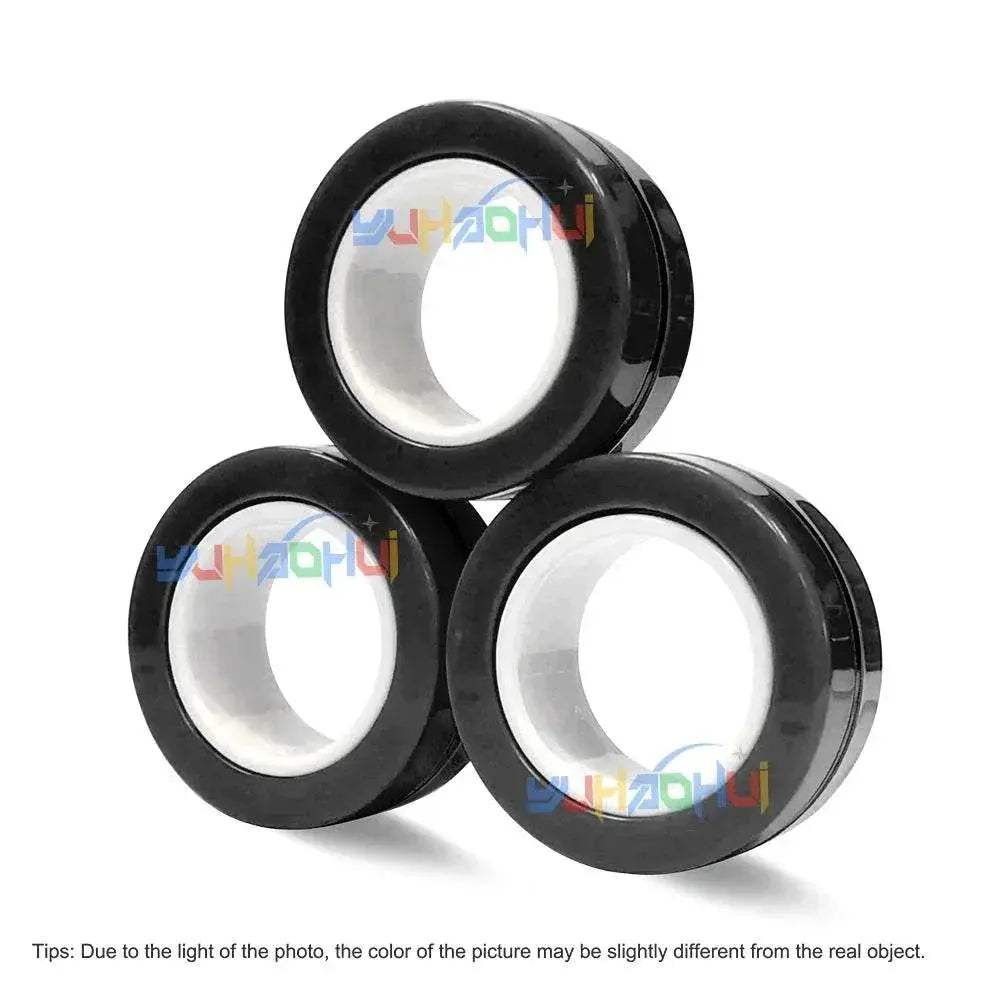 3PCS Fingertip Magnetic Rings Colorful Relief Fidget Toys Set for Adult Magnet Spinner - ToylandEU