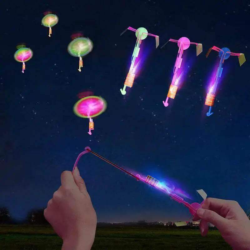 3Pcs Lot Rocket Slingshot Flying Set with LED Light Toy - ToylandEU