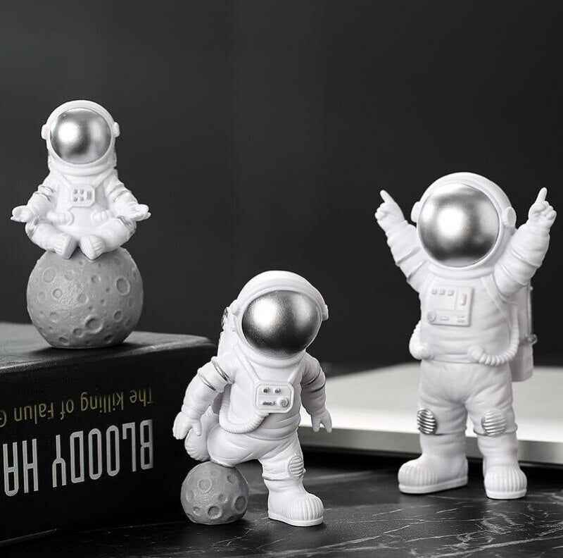 Resin Astronaut Sculpture Set of 3