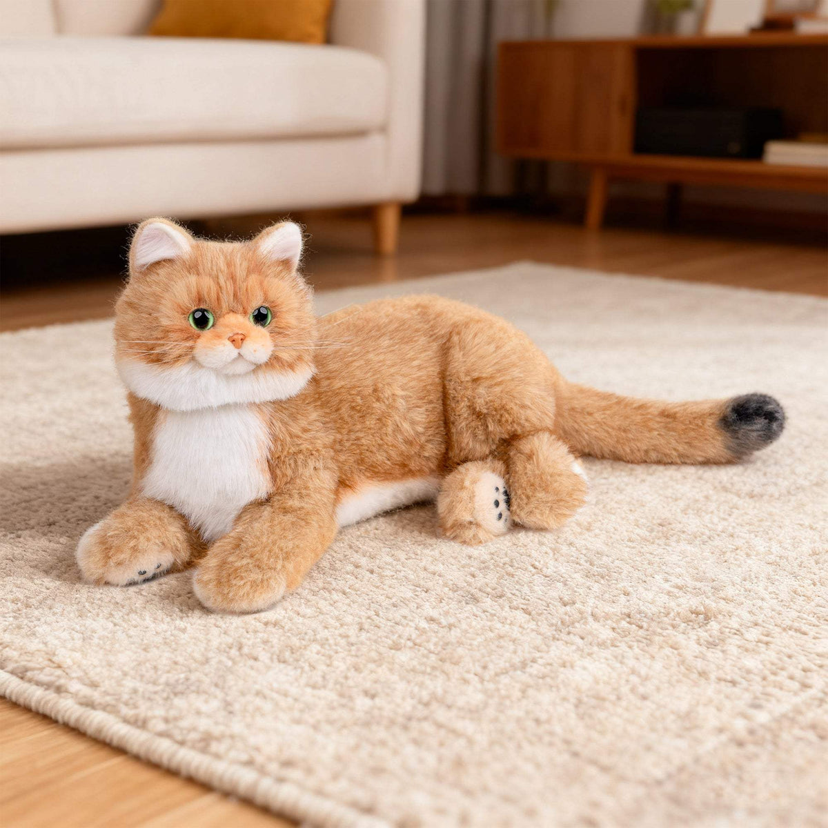 Interactive Robotic Cat | Realistic Breathing | Voice Control | Senior Care