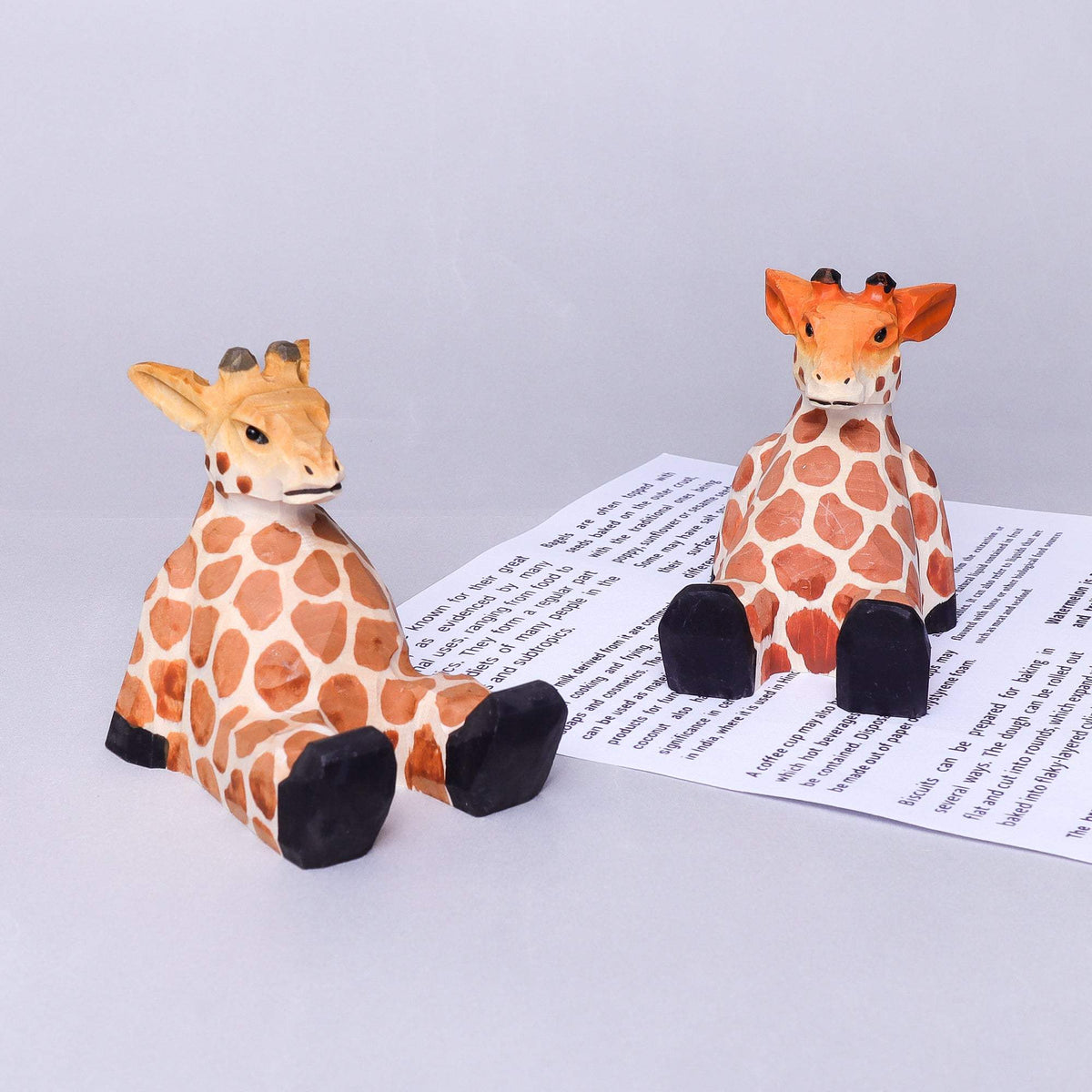 Wood Cellphone Stand | Handmade Giraffe Figure | Stable Viewing Base | Desk