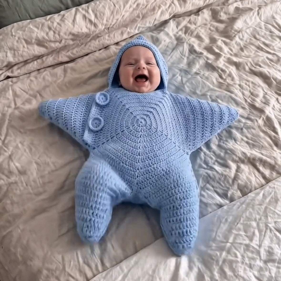 Baby Personalized Crocheted Starfish Onesie | Cotton | Baby & Children's One-Pieces
