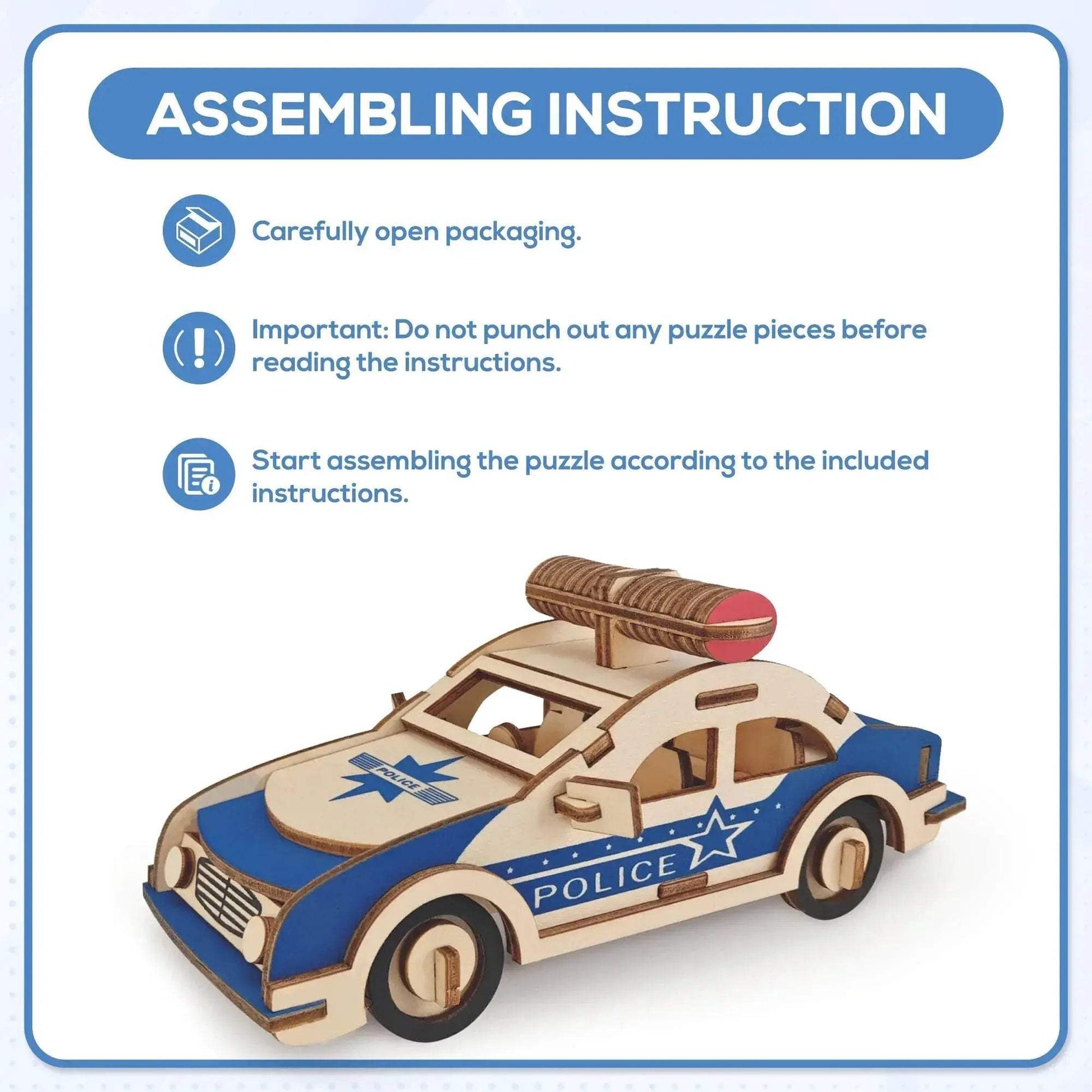 3d Police Car Puzzle - ToylandEU