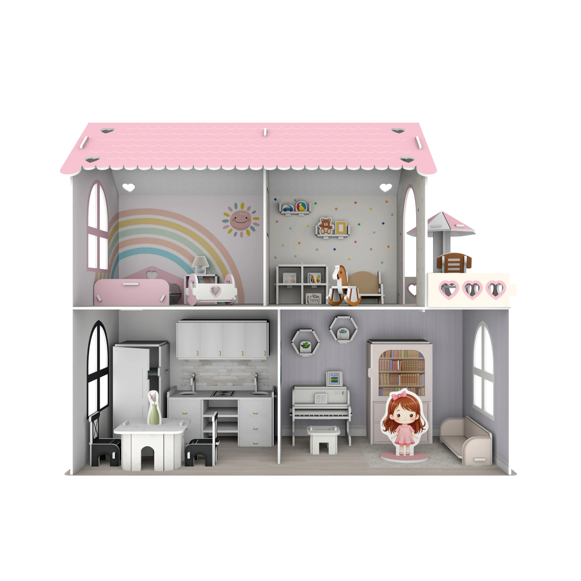 3d Puzzle Dollhouse - Foam - ToylandEU