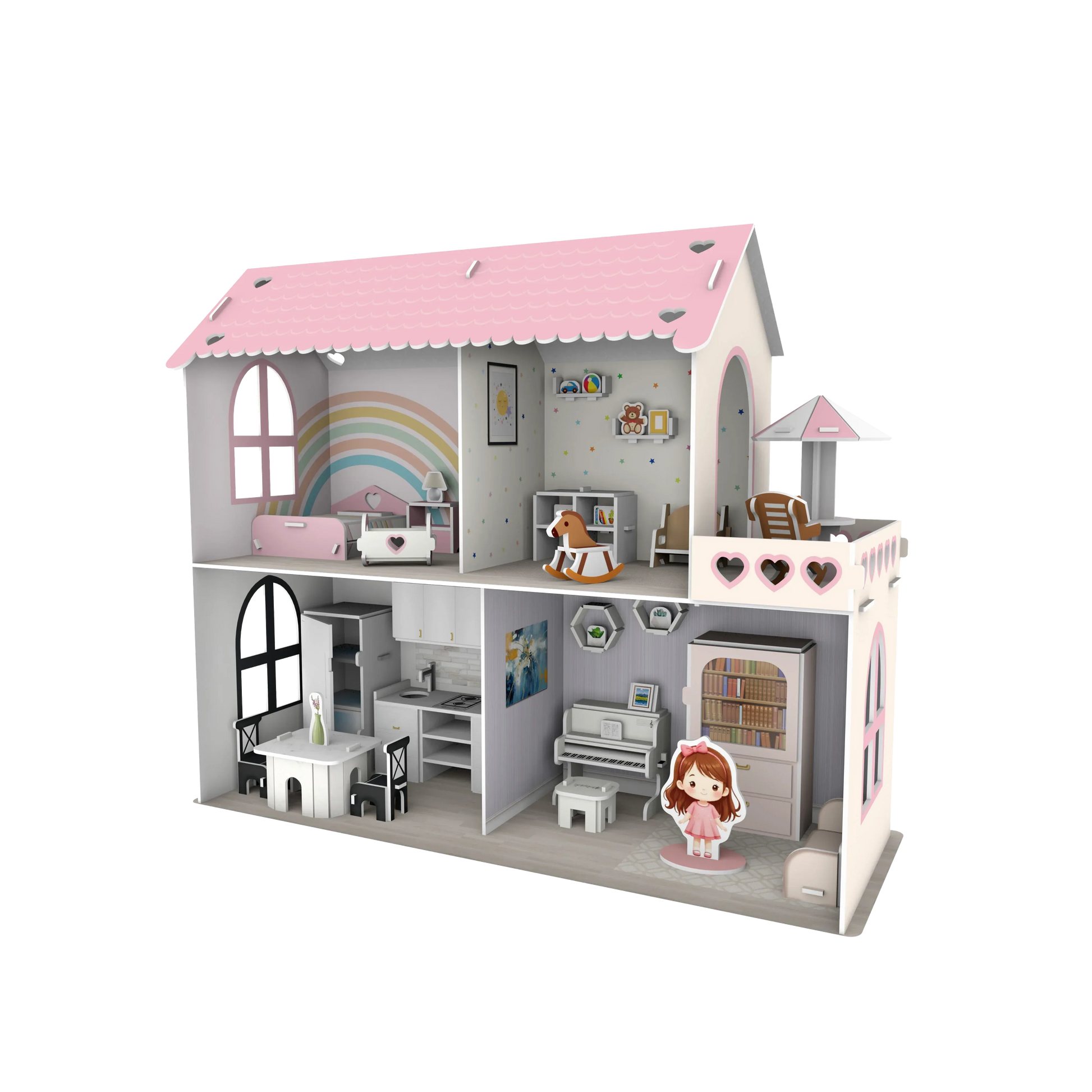 3d Puzzle Dollhouse - Foam - ToylandEU