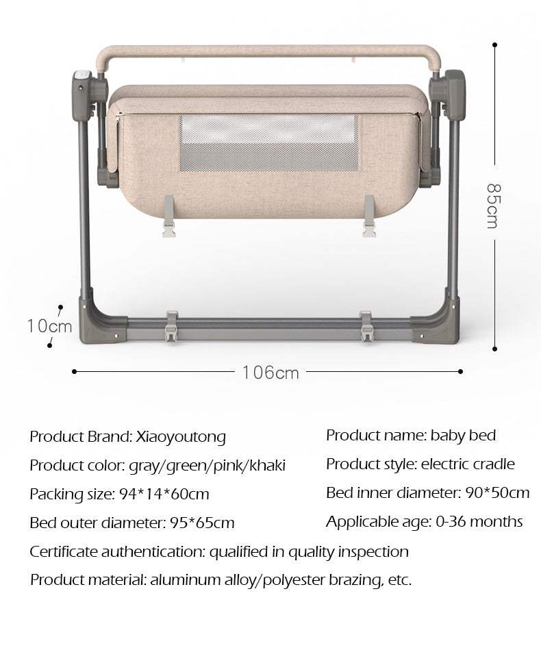 Infant Electric Smart Cradle | Aluminum, Multi-Function